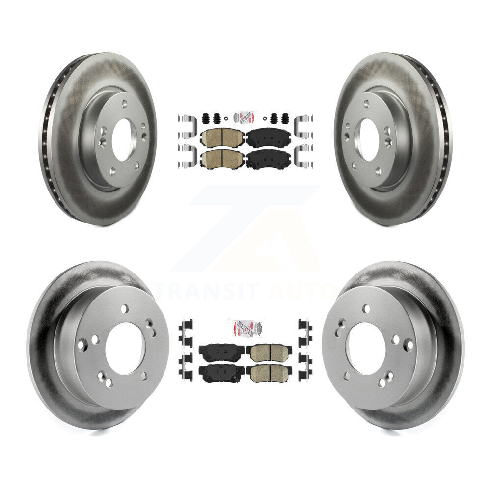 Front Rear Ceramic Pad Coat Brake Rotor Kit For Hyundai Tucson Kia Sportage Sonata Optima KGA-102812