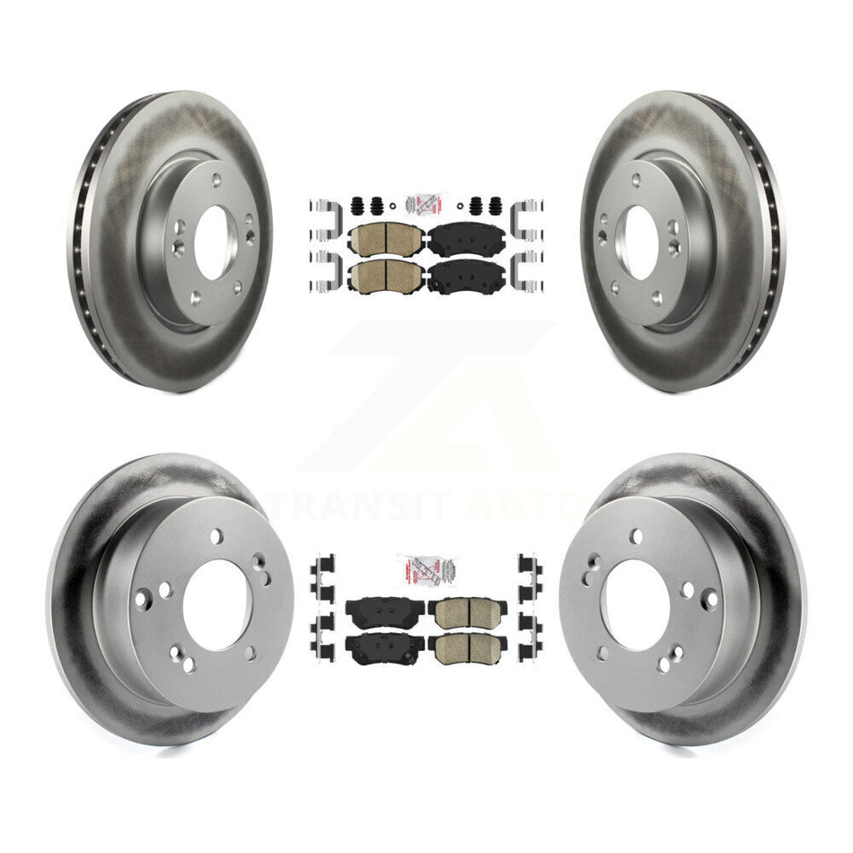 Front Rear Ceramic Pad Coat Brake Rotor Kit For Hyundai Tucson Kia Sportage Sonata Optima KGA-102812