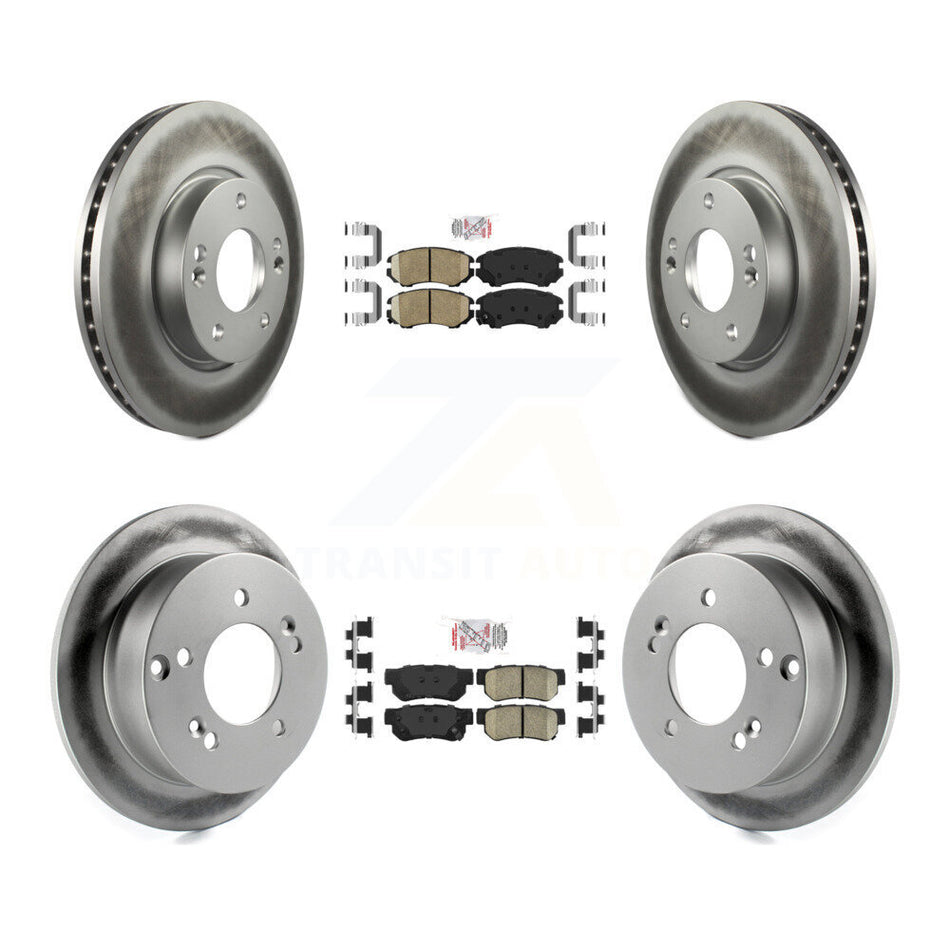 Front Rear Ceramic Pad Coat Brake Rotor Kit For Hyundai Tucson Kia Sportage Sonata Optima KGA-102813