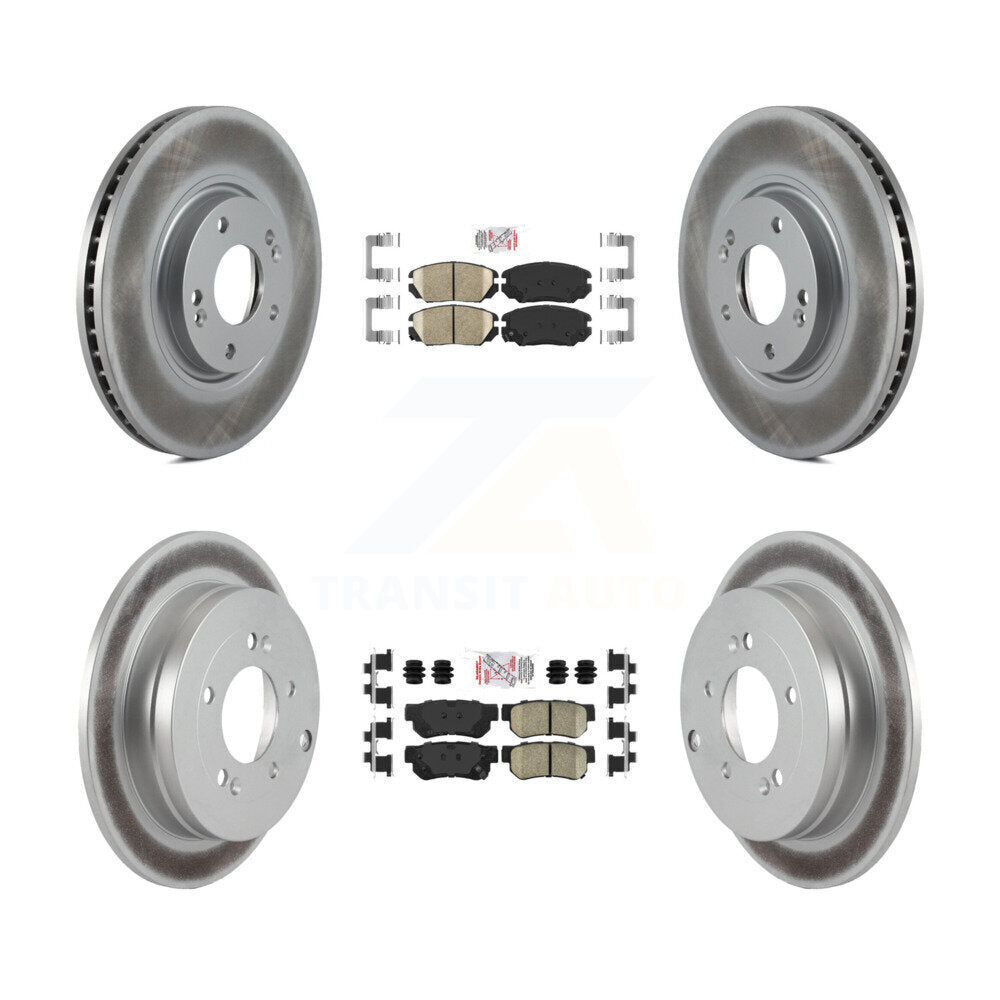 Front Rear Ceramic Pads And Coated Disc Brake Rotors Kit For Hyundai Azera KGA-102822