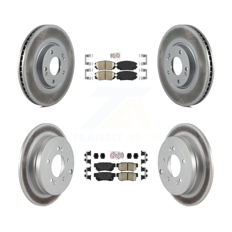 Front Rear Ceramic Pads And Coated Disc Brake Rotors Kit For Hyundai Azera KGA-102822