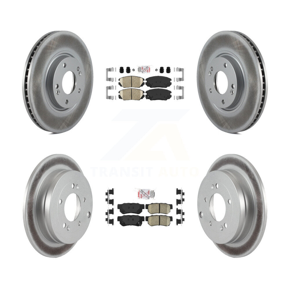 Front Rear Ceramic Pads And Coated Disc Brake Rotors Kit For Hyundai Azera KGA-102825
