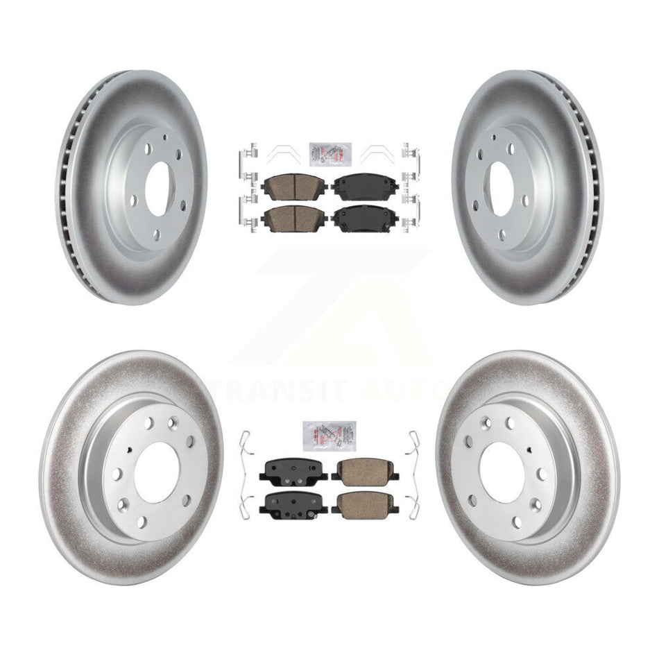 Front Rear Ceramic Pads And Coated Disc Brake Rotors Kit For Mazda 3 Sport AWD KGA-102831