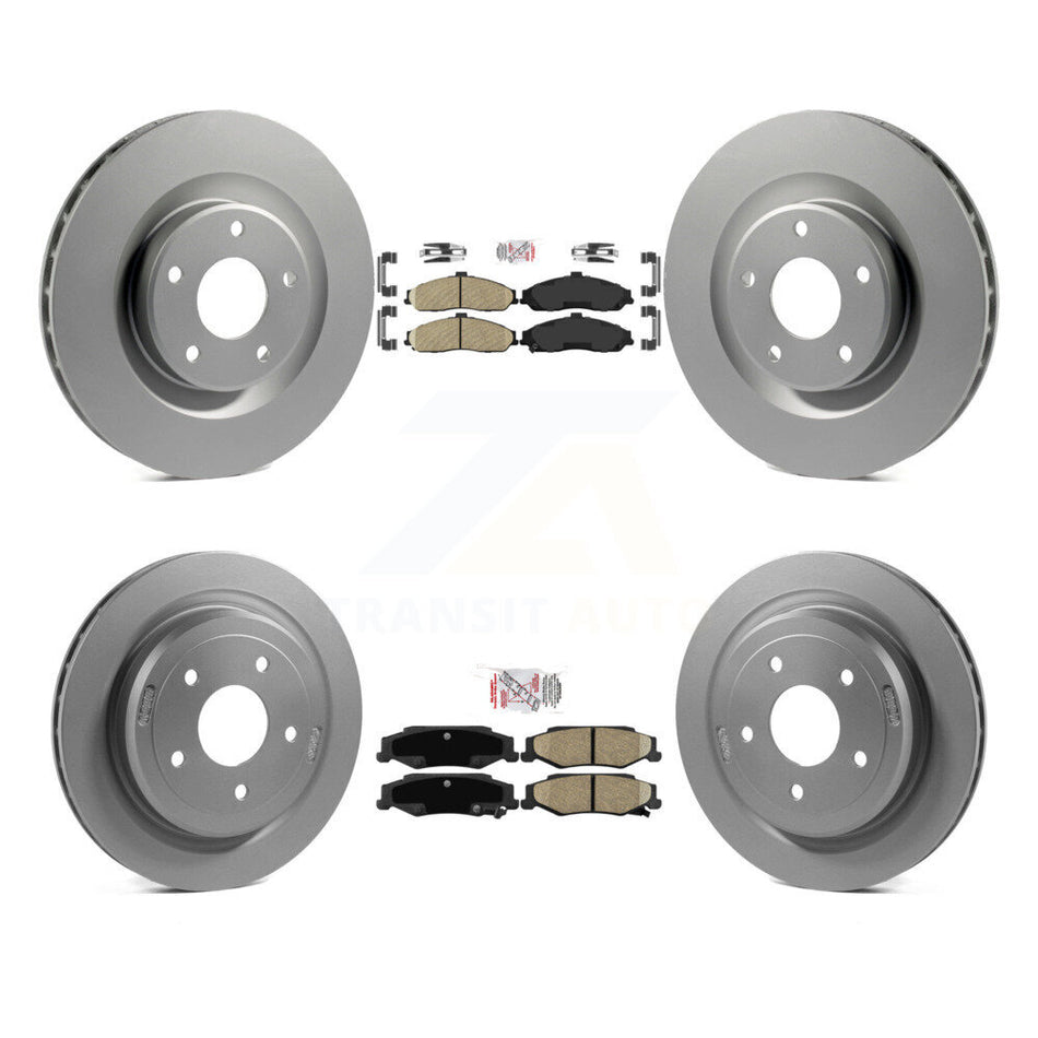 Front Rear Ceramic Pad & Coated Disc Brake Rotors Kit For Chevrolet Corvette Cadillac XLR KGA-102834