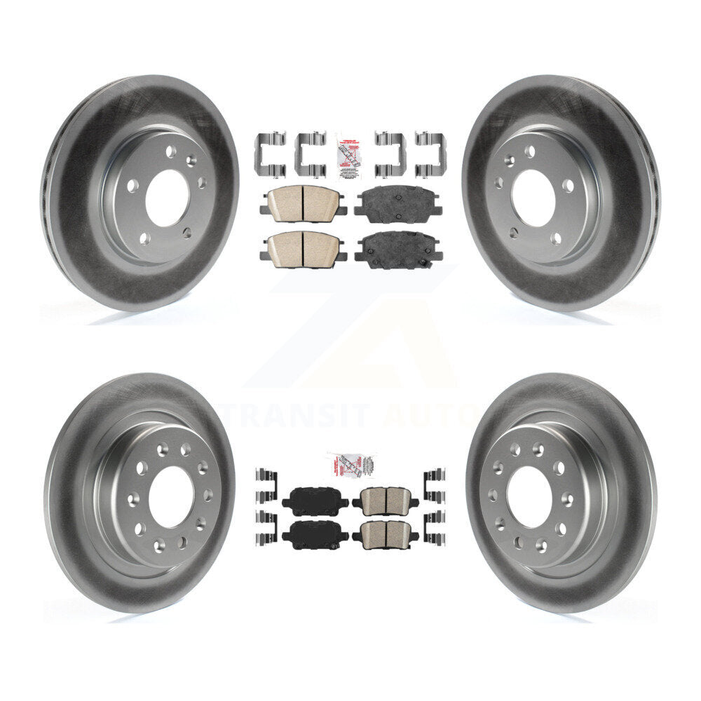 Front Rear Ceramic Pad Coat Disc Brake Rotor Kit For Chevrolet Equinox GMC Terrain Malibu KGA-102840