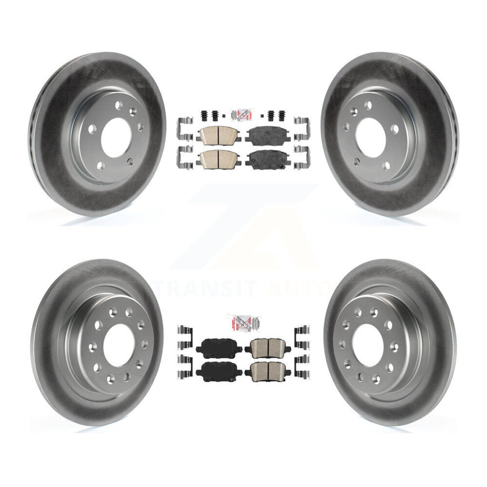 Front Rear Ceramic Pad Coat Disc Brake Rotor Kit For Chevrolet Equinox GMC Terrain Malibu KGA-102841