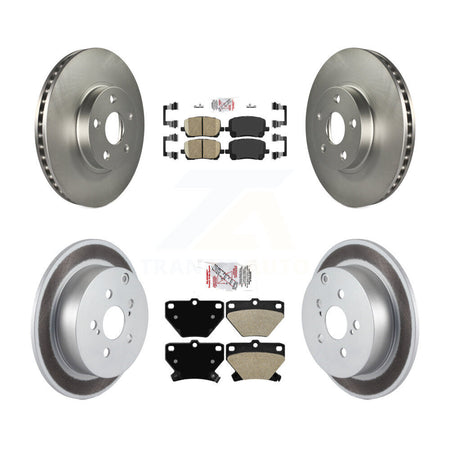 Front Ceramic Rear Semi-Metallic Pad Coat Brake Rotors Kit For Toyota Matrix Corolla Vibe KGA-102843