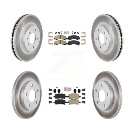 Front Rear Ceramic Pads And Coated Disc Brake Rotors Kit For Chevrolet Impala Limited KGA-102845