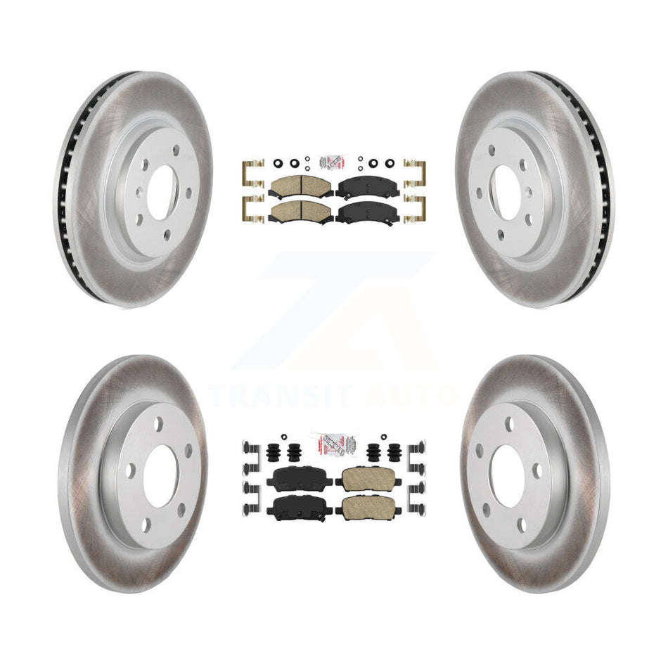 Front Rear Ceramic Pads And Coated Disc Brake Rotors Kit For Chevrolet Impala Limited KGA-102845