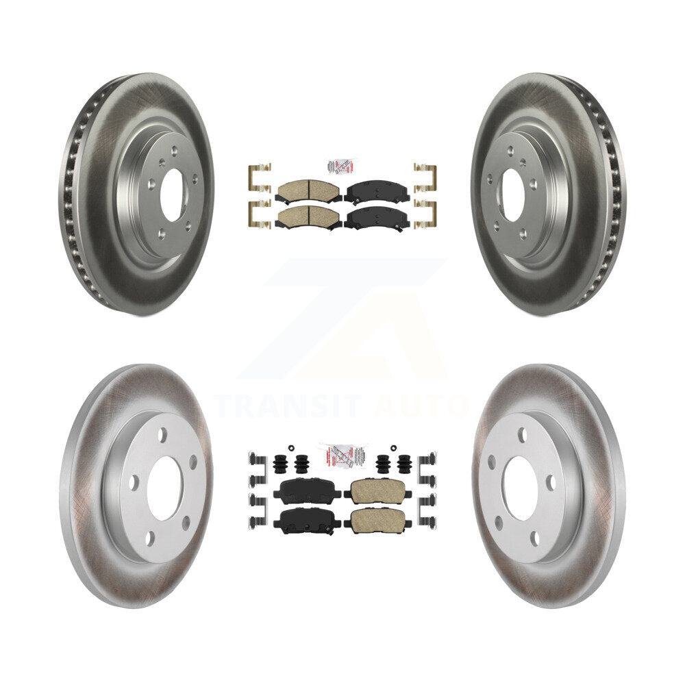 Front Rear Ceramic Pads And Coated Disc Brake Rotors Kit For Chevrolet Impala Limited KGA-102848