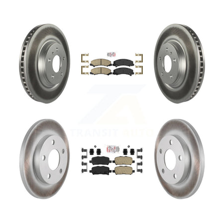 Front Rear Ceramic Pads And Coated Disc Brake Rotors Kit For Chevrolet Impala Limited KGA-102848