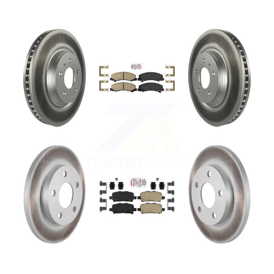 Front Rear Ceramic Pads And Coated Disc Brake Rotors Kit For Chevrolet Impala Limited KGA-102848