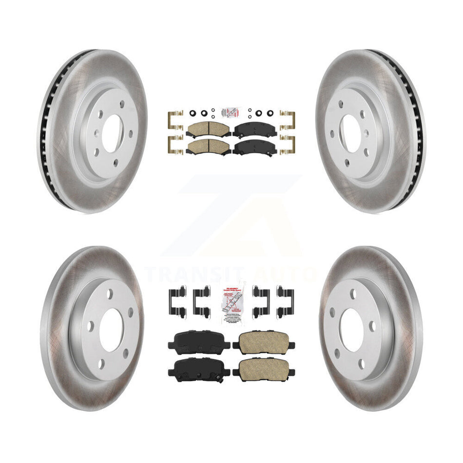 Front Rear Ceramic Pads And Coated Disc Brake Rotors Kit For Chevrolet Impala Limited KGA-102849