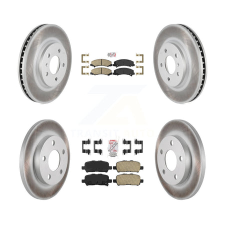 Front Rear Ceramic Pads And Coated Disc Brake Rotors Kit For Chevrolet Impala Limited KGA-102850
