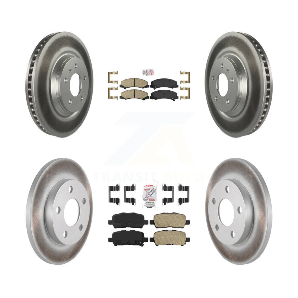 Front Rear Ceramic Pads And Coated Disc Brake Rotors Kit For Chevrolet Impala Limited KGA-102852