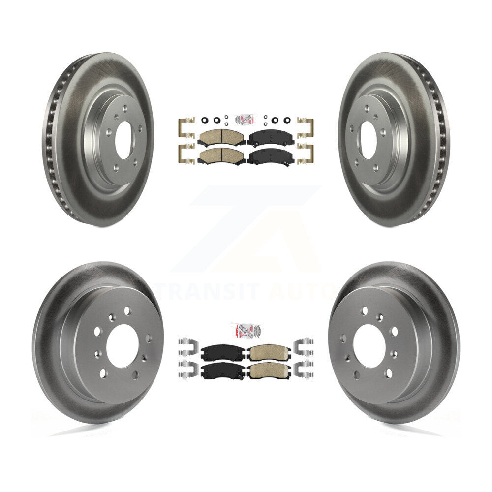 Front Rear Ceramic Pads And Coated Disc Brake Rotors Kit For Buick LaCrosse Allure KGA-102853