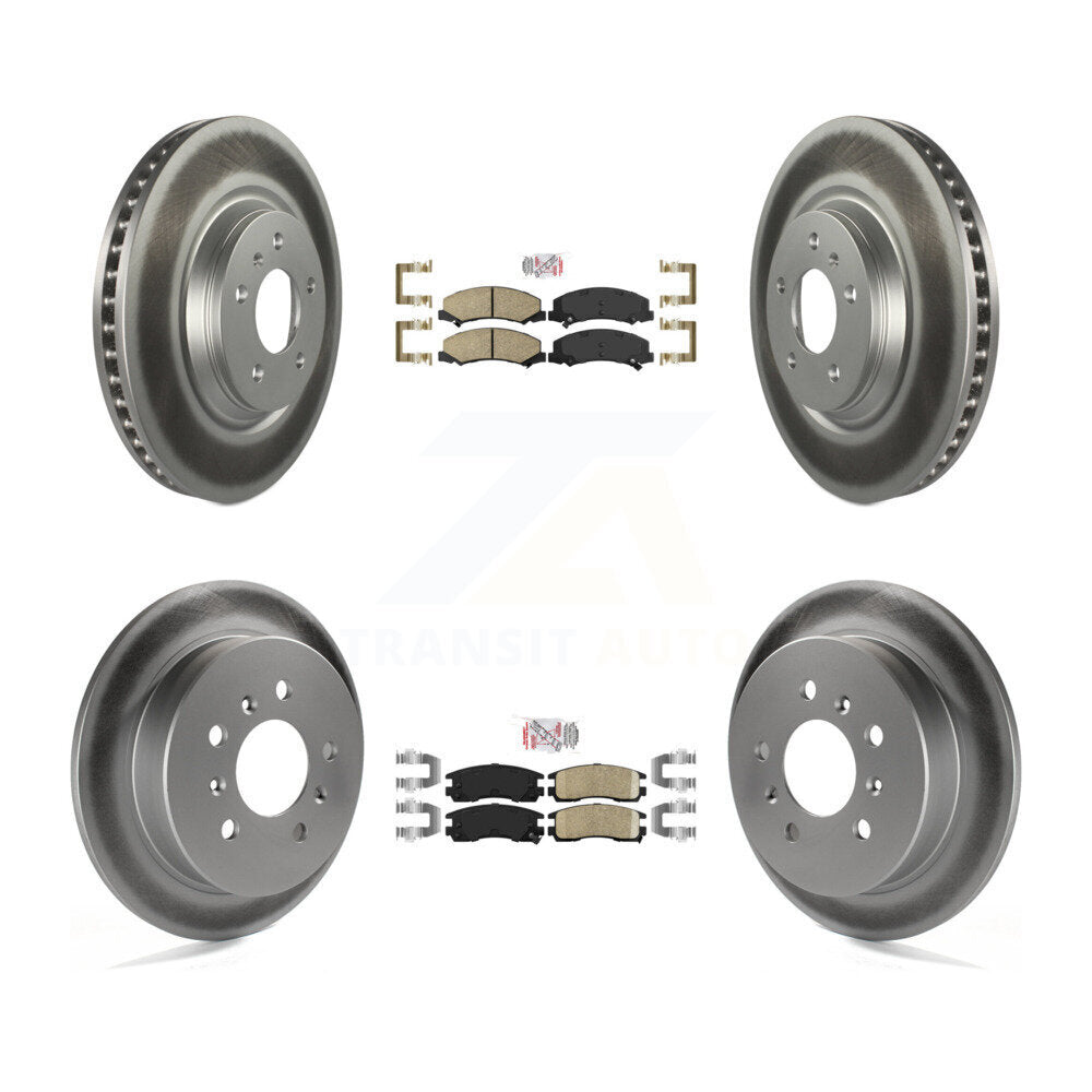 Front Rear Ceramic Pads And Coated Disc Brake Rotors Kit For Buick LaCrosse Allure KGA-102854