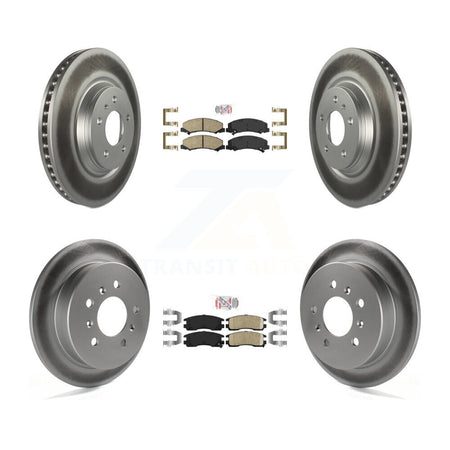 Front Rear Ceramic Pads And Coated Disc Brake Rotors Kit For Buick LaCrosse Allure KGA-102854