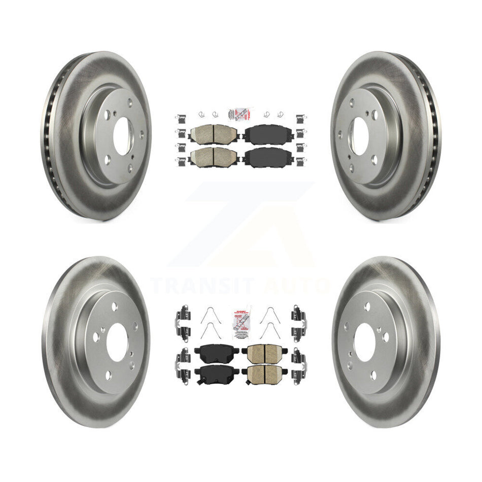 Front Rear Ceramic Pads And Coated Disc Brake Rotors Kit For 2008-2015 Scion xB KGA-102855