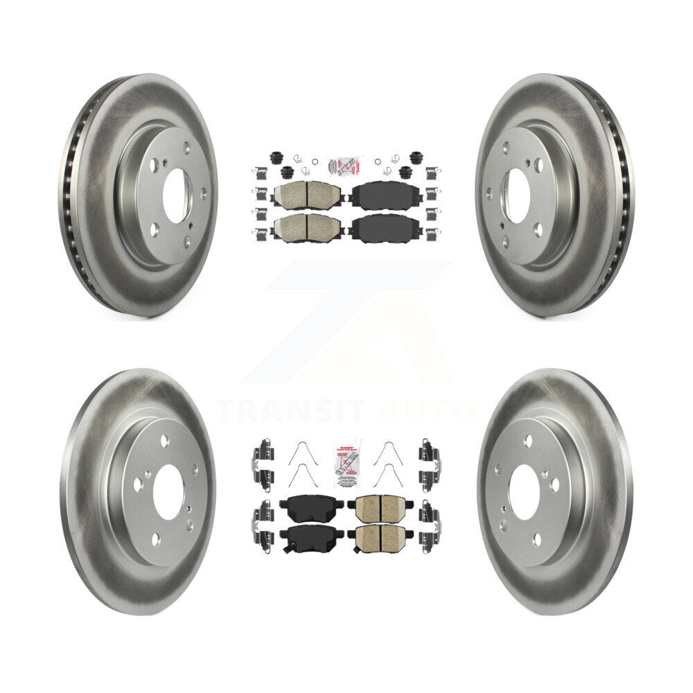 Front Rear Ceramic Pads And Coated Disc Brake Rotors Kit For 2008-2015 Scion xB KGA-102856