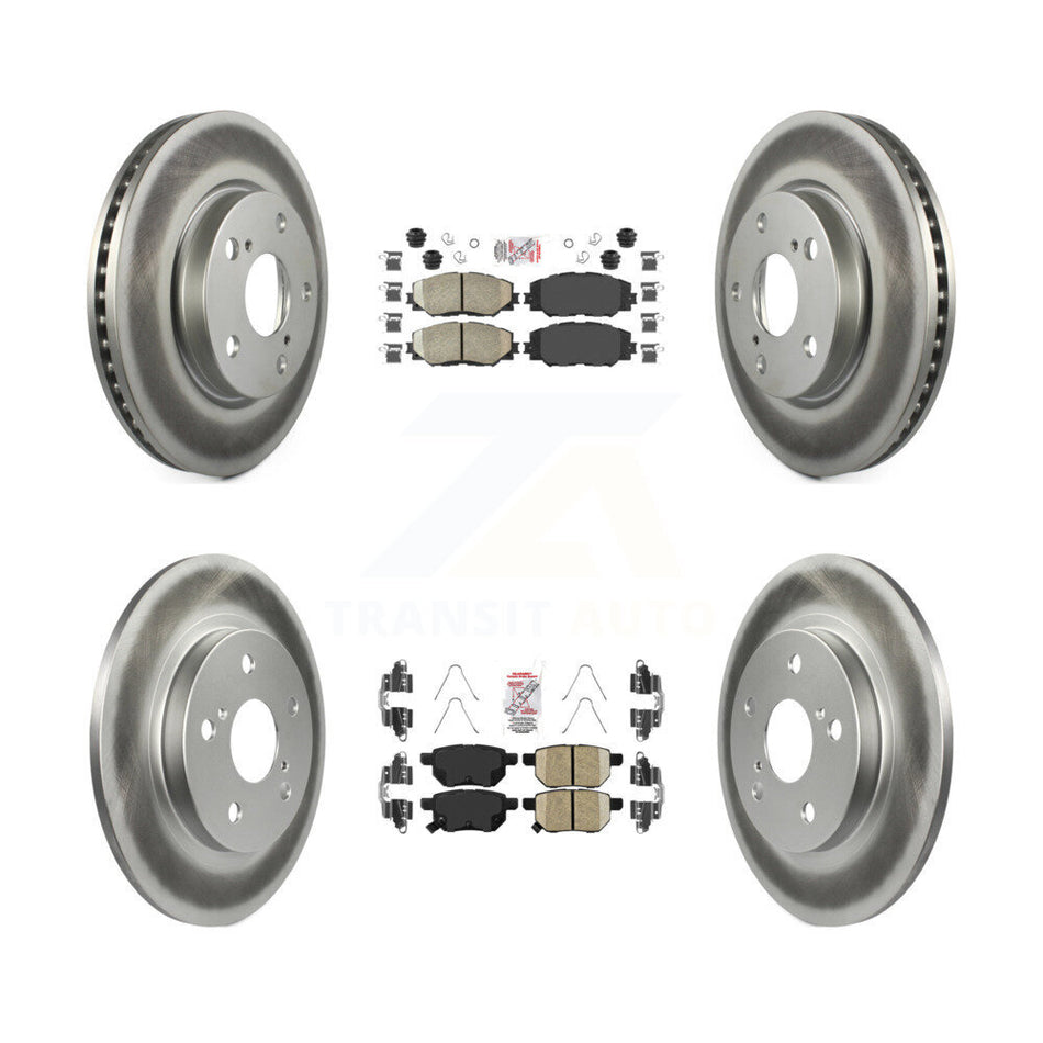 Front Rear Ceramic Pads And Coated Disc Brake Rotors Kit For 2008-2015 Scion xB KGA-102856