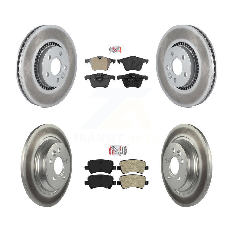 Front Rear Semi-Metallic Pad & Coated Brake Rotor Kit For Volvo S60 V60 Cross Country V70 KGA-102864