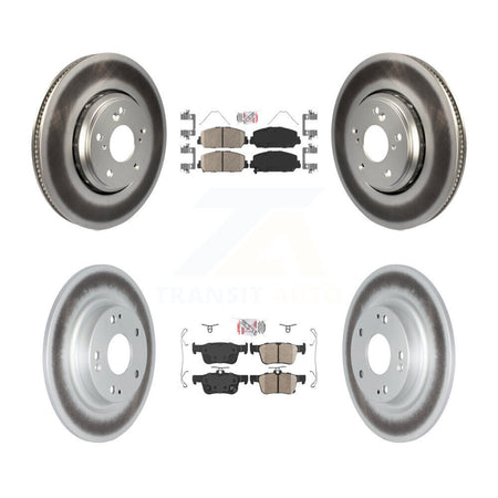 Front Rear Ceramic Pads And Coated Disc Brake Rotors Kit For Honda Civic KGA-102880