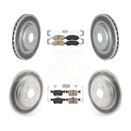 Front Rear Ceramic Pads And Coated Disc Brake Rotors Kit For 2019-2021 Acura RDX KGA-102882