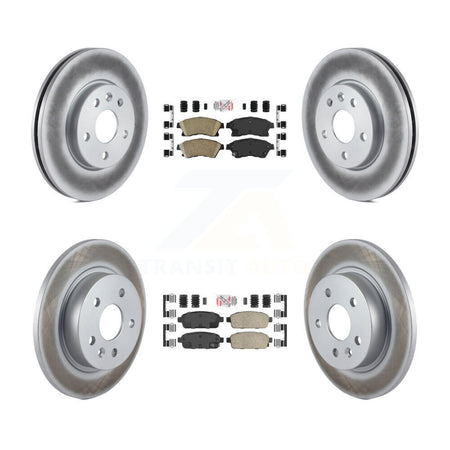 Front Rear Ceramic Pad And Coated Disc Brake Rotors Kit For Chevrolet Cruze Sonic Limited KGA-102890