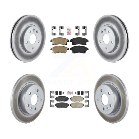 Front Rear Ceramic Pad And Coated Disc Brake Rotors Kit For Chevrolet Cruze Sonic Limited KGA-102891
