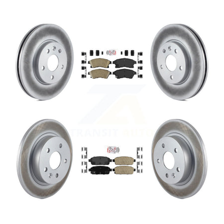 Front Rear Ceramic Pad And Coated Disc Brake Rotors Kit For Chevrolet Cruze Sonic Limited KGA-102892