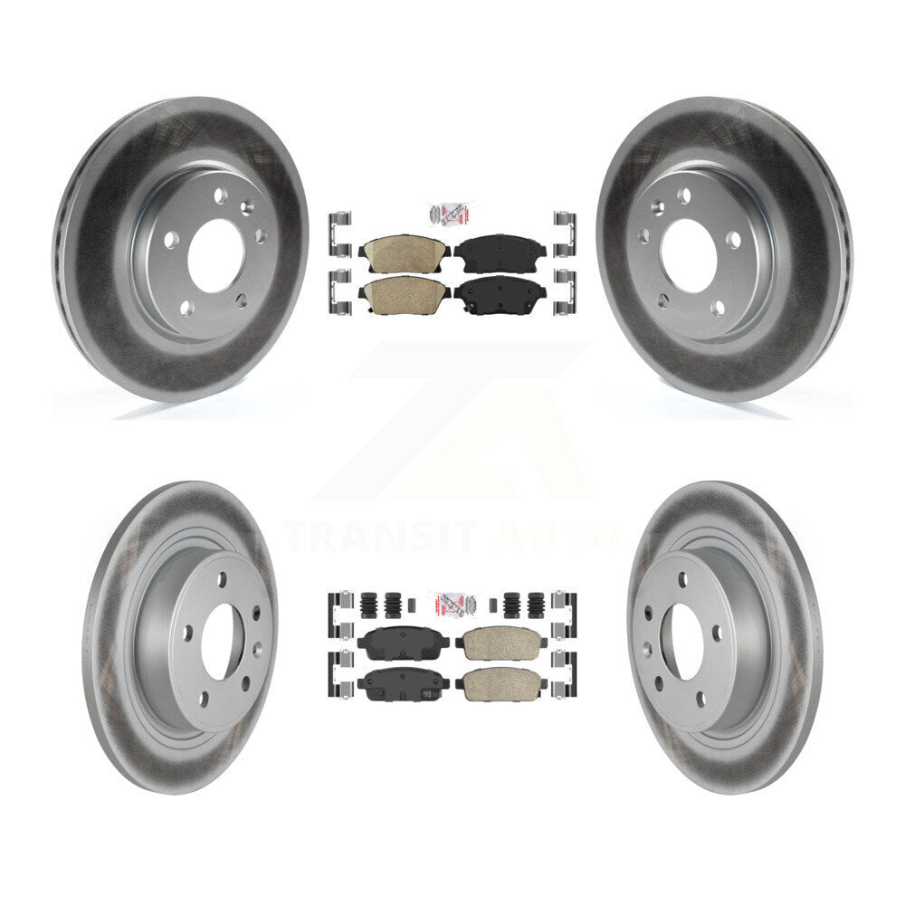 Front Rear Ceramic Pad Coat Brake Rotor Kit For Chevrolet Cruze Buick Verano Orlando Volt KGA-102894