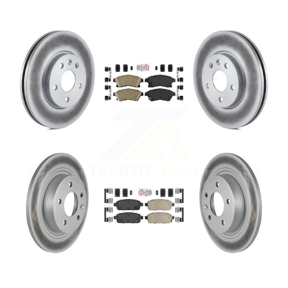 Front Rear Ceramic Pads And Coated Disc Brake Rotors Kit For Chevrolet Cruze KGA-102898