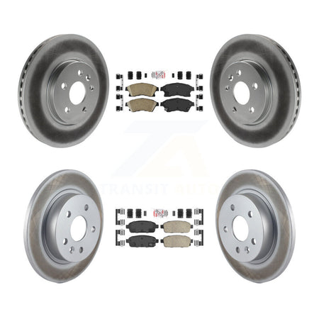 Front Rear Ceramic Pads And Coated Disc Brake Rotors Kit For 2013-2014 Chevrolet Sonic RS KGA-102902