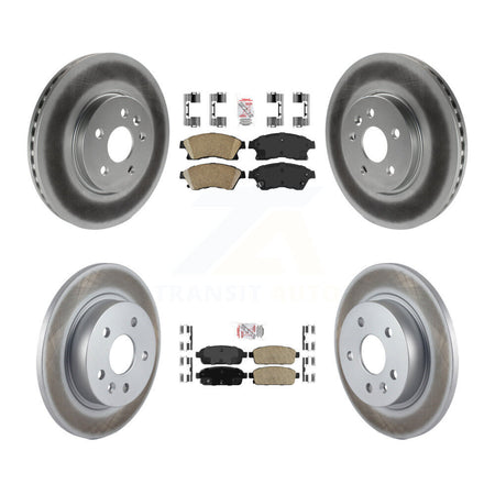 Front Rear Ceramic Pads And Coated Disc Brake Rotors Kit For 2013-2014 Chevrolet Sonic RS KGA-102905