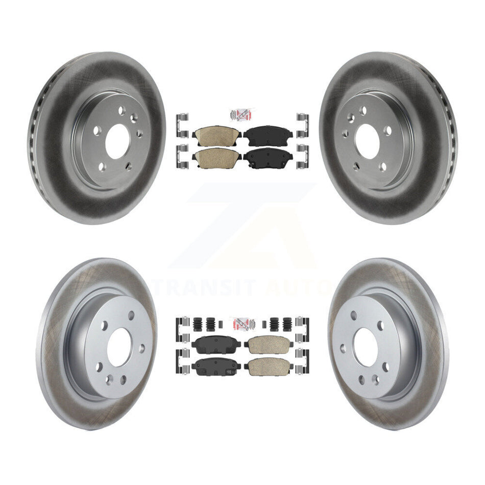 Front Rear Ceramic Pad & Coated Brake Rotor Kit For 2013-2017 Chevrolet Trax Buick Encore KGA-102906