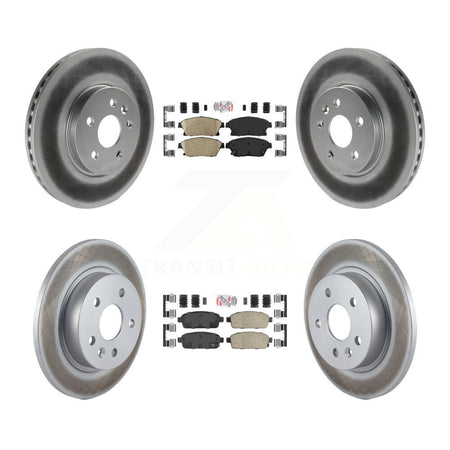 Front Rear Ceramic Pad & Coated Brake Rotor Kit For 2013-2017 Chevrolet Trax Buick Encore KGA-102907