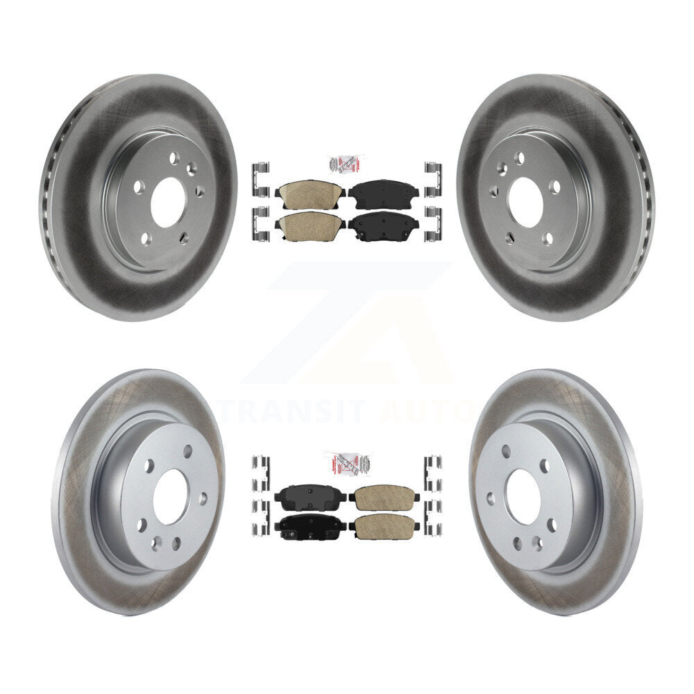 Front Rear Ceramic Pad & Coated Brake Rotor Kit For 2013-2017 Chevrolet Trax Buick Encore KGA-102908