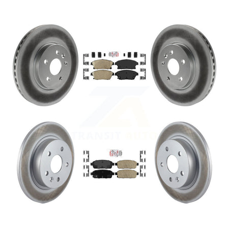 Front Rear Ceramic Pad & Coated Brake Rotor Kit For 2013-2017 Chevrolet Trax Buick Encore KGA-102909