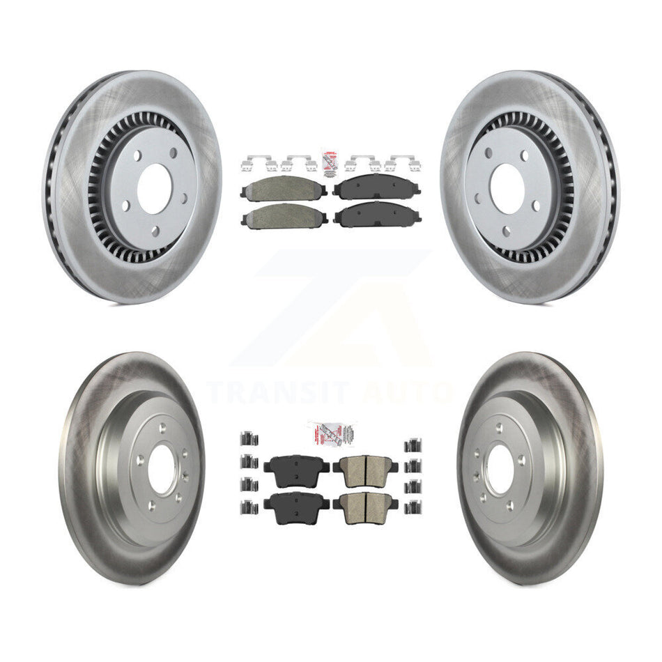 Front Rear Semi-Metallic Pad Coat Brake Rotors Kit For Ford Five Hundred Freestyle Taurus KGA-102910