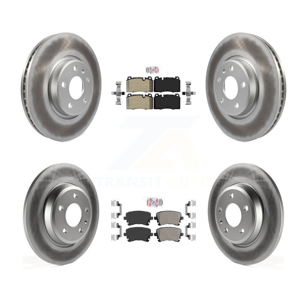 Front Rear Semi-Metallic Pad And Coated Disc Brake Rotor Kit For 2016 Audi Q5 FLEX engine KGA-102916