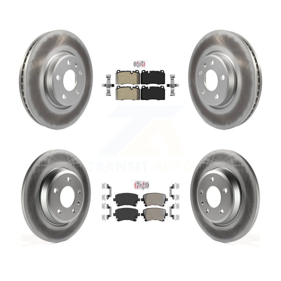 Front Rear Semi-Metallic Pad And Coated Disc Brake Rotor Kit For 2016 Audi Q5 FLEX engine KGA-102916