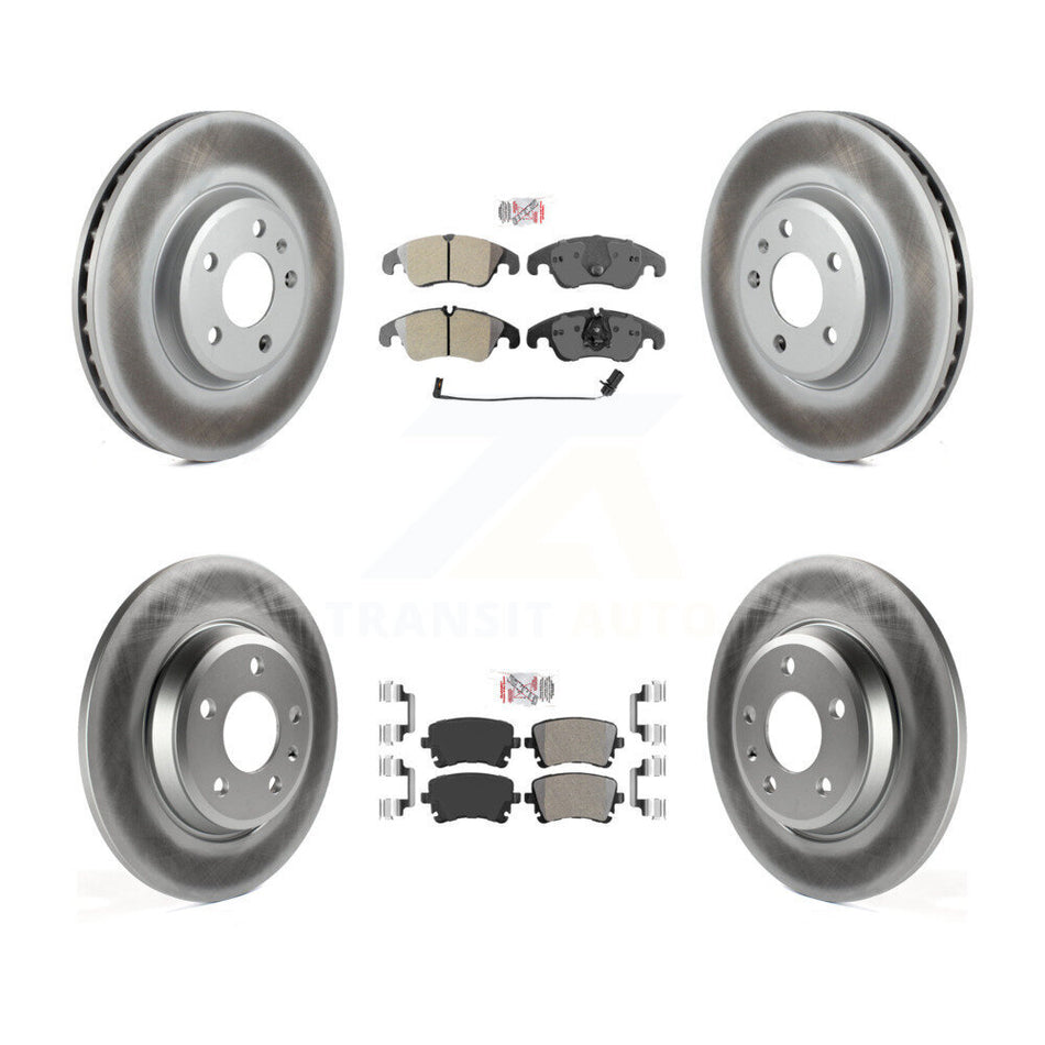 Front Rear Semi-Metallic Pads And Coated Disc Brake Rotors Kit For 2013 Audi A4 allroad KGA-102917