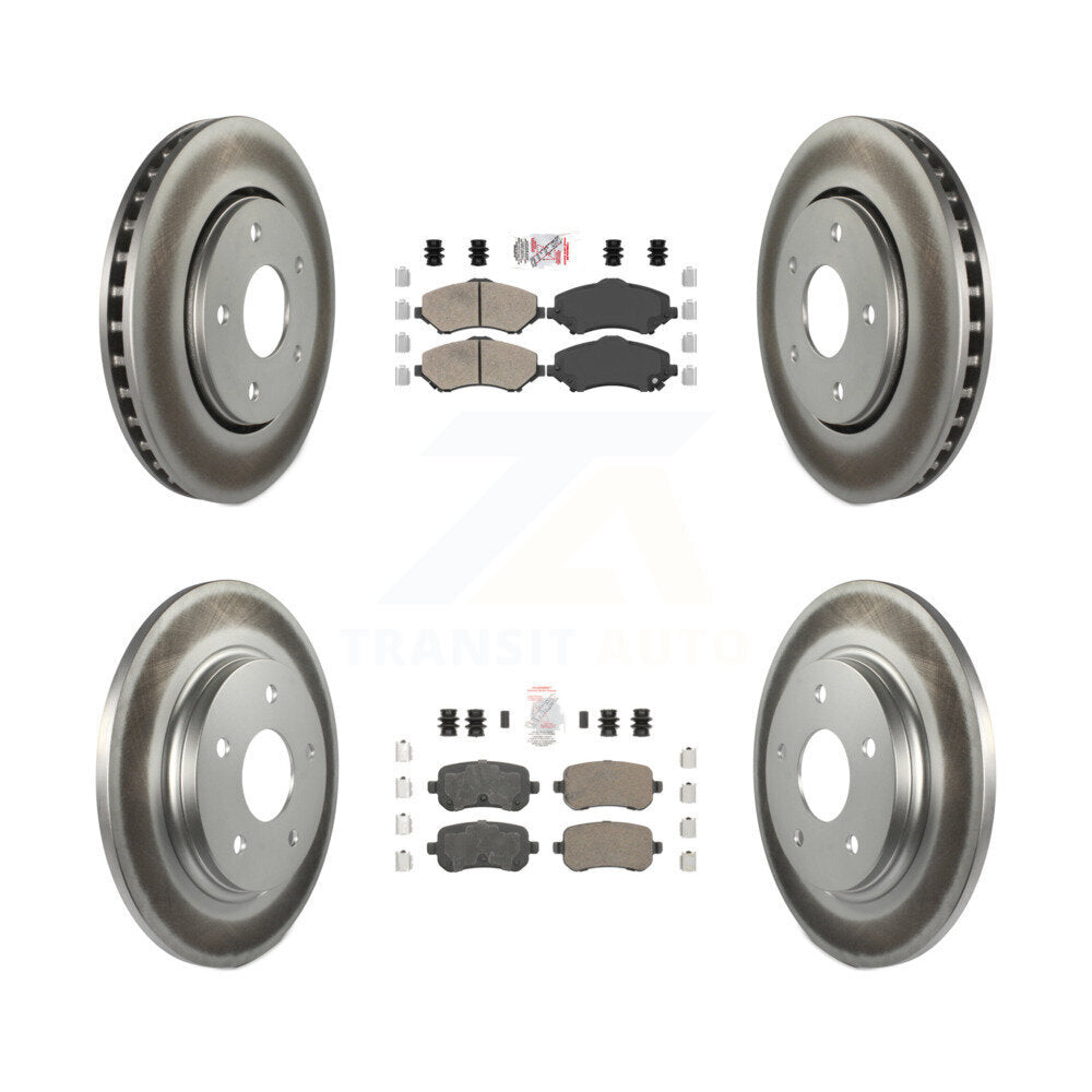 Front Rear Ceramic Pad Coat Brake Rotor Kit For Dodge Grand Caravan Journey Chrysler Town KGA-102924