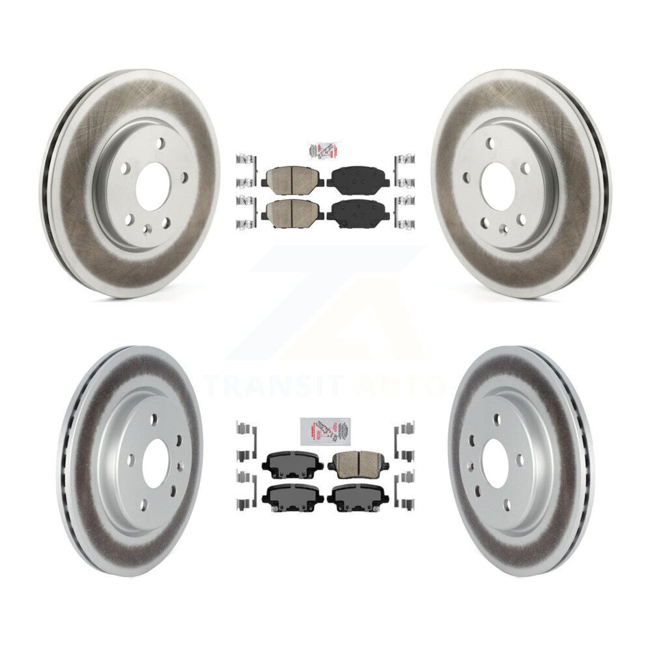 Front Rear Ceramic Pads And Coated Disc Brake Rotors Kit For 2019 Cadillac XT4 KGA-102930