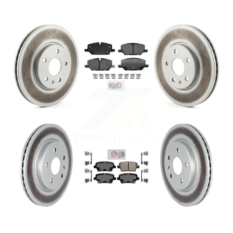 Front Rear Ceramic Pads And Coated Disc Brake Rotors Kit For Buick Envision Cadillac XT4 KGA-102931