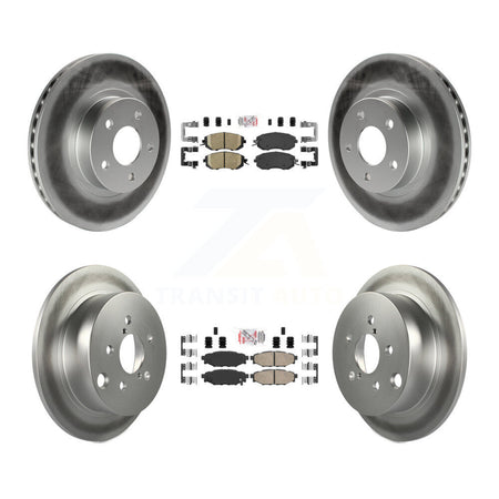 Front Rear Ceramic Pads And Coated Disc Brake Rotors Kit For Subaru Impreza KGA-102936