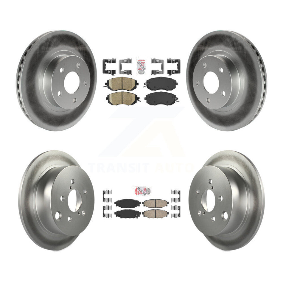 Front Rear Ceramic Pads And Coated Disc Brake Rotors Kit For Subaru Impreza KGA-102941