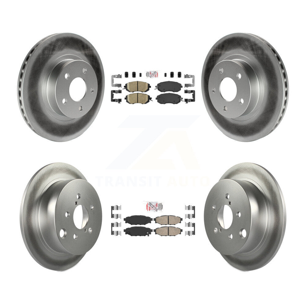 Front Rear Ceramic Pads And Coated Disc Brake Rotors Kit For Subaru Impreza KGA-102942