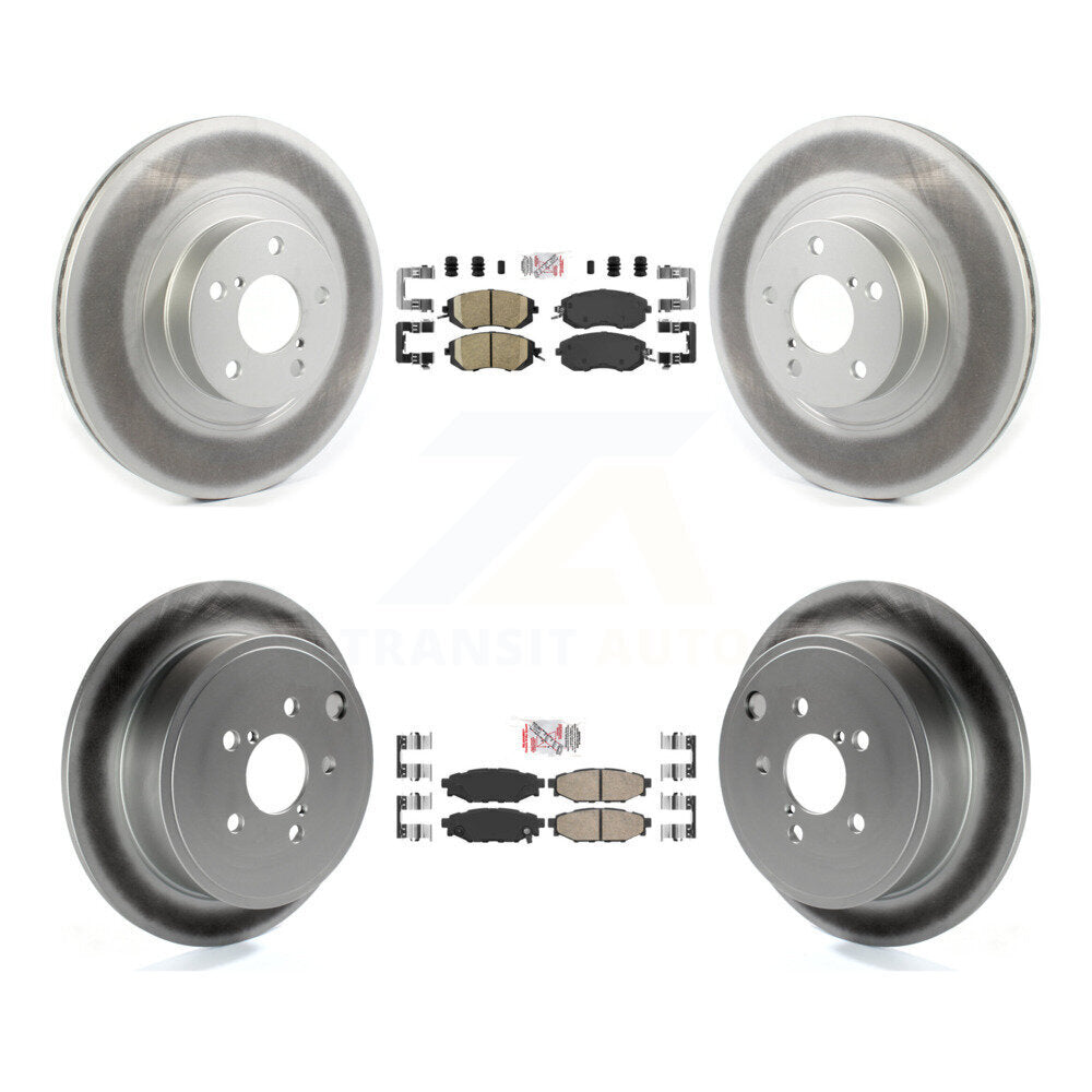 Front Rear Ceramic Pad Coated Brake Rotors Kit For Subaru Impreza Forester Outback Legacy KGA-102943